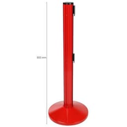 Poteau Rouge double sangle de 2 m Rouge/blanc - Image 2