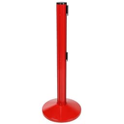 Poteau Rouge double sangle de 2 m Rouge/blanc - Image 3