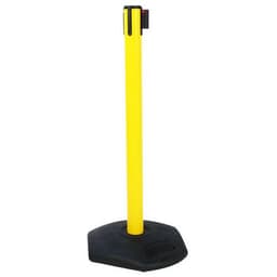 Kit socle et poteau PVC à sangle - jaune/noir - 90 cm - Image 4