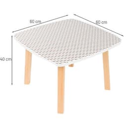 Table basse Woody 60 x 60 cm plateau décor Brun - Image 9