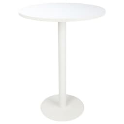 Table de réunion haute Easy Office pied métal Ø 80 cm Blanc - Manutan Expert - Image principale