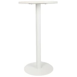 Table de réunion haute Easy Office pied métal Ø 80 cm Blanc - Manutan Expert - Image 5