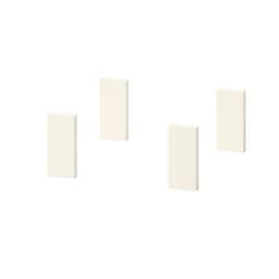 Jeu de 4 pieds pour meuble de rangement Allegra coloris blanc - Image principale