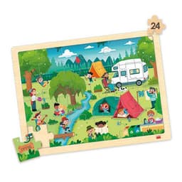 Lot de 4 puzzles 'Les loisirs' de 24 pièces en bois. - Image 5
