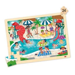 Lot de 4 puzzles 'Les loisirs' de 24 pièces en bois. - Image 7