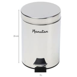 Poubelle sanitaire Inox à pédale Manutan - Manutan Expert - Image 4