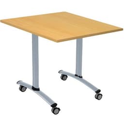 Table carrée plateau mélaminé pivotant Axe - Manutan Expert - Image 6