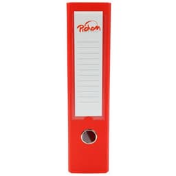 Classeur à levier plastique A4 dos: 75mm avec œillets de blocage et porte-étiquettes - Rouge - Image 6