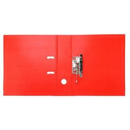 Classeur à levier plastique A4 dos: 75mm avec œillets de blocage et porte-étiquettes - Rouge - Image 5