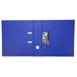 Classeur à levier plastique A4 dos: 75mm avec œillets de blocage et porte-étiquettes - Bleu - Image 4