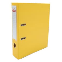 Classeur à levier plastique A4 dos: 75mm avec œillets de blocage et porte-étiquettes - Jaune - Image principale
