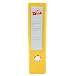 Classeur à levier plastique A4 dos: 75mm avec œillets de blocage et porte-étiquettes - Jaune - Image 7