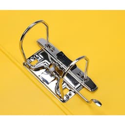 Classeur à levier plastique A4 dos: 75mm avec œillets de blocage et porte-étiquettes - Jaune - Image 5