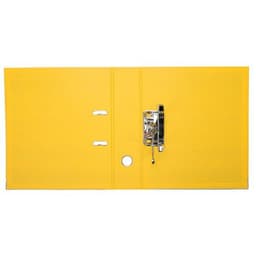 Classeur à levier plastique A4 dos: 75mm avec œillets de blocage et porte-étiquettes - Jaune - Image 6