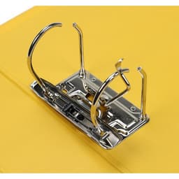 Classeur à levier plastique A4 dos: 75mm avec œillets de blocage et porte-étiquettes - Jaune - Image 2