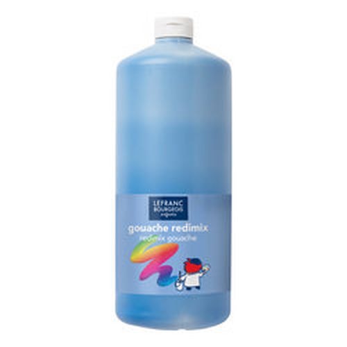 Flacon 2 litres gouache redimix lefranc bourgeois - bleu primaire (cyan) - Image principale