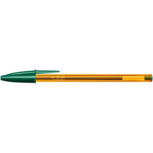 Stylo bille Bic Cristal orange nouvelle pointe fine  - vert - Image principale