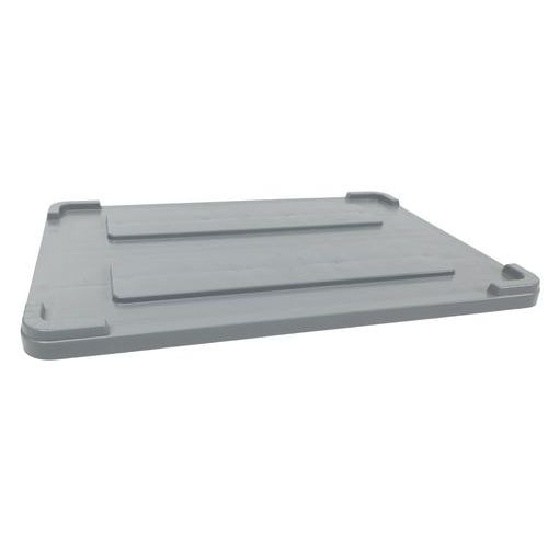 Couvercle pour bac gerbable 550 l gris - Image principale