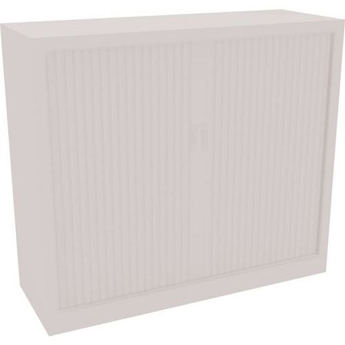 Armoire métal à rideaux H.105cm blanc - Image principale