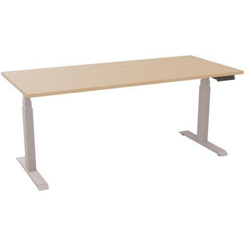 Bureau motorisé L180xP80 ép.25mm chêne clair/alu - Image principale
