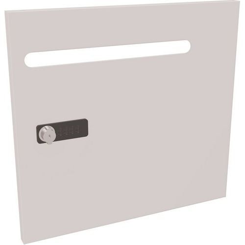Porte 1 case avec serrure à code avec fente blanc - Image principale