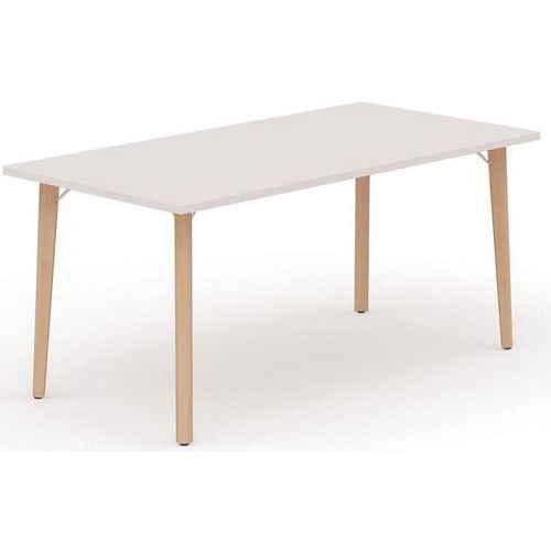 Table pieds arche 160x80 cm avec plateau blanc - Image principale