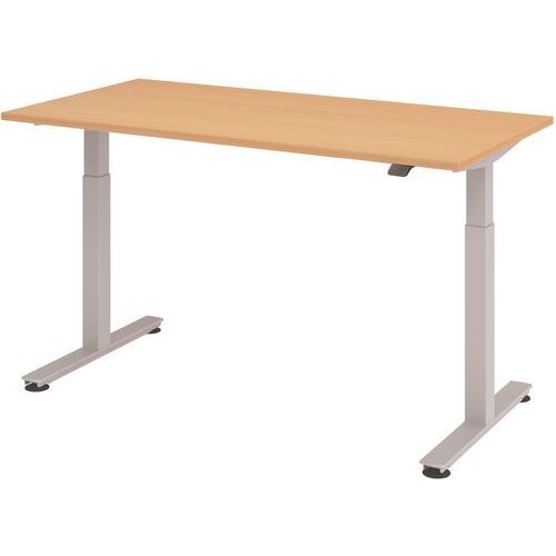 Bureau droit hauteur réglable électrique Evol 160x80 cm Plateau Hêtre - Image principale