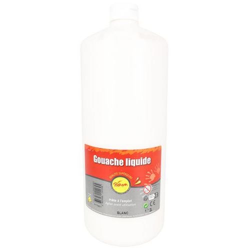 Flacon 2 litres gouache pichon avec bec verseur - blanc - Image principale