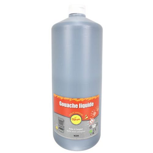 Flacon 2 litres gouache pichon avec bec verseur - noir - Image principale