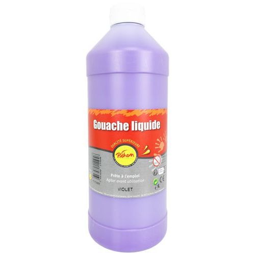 Flacon 1 litre gouache pichon avec bec verseur - violet - Image principale