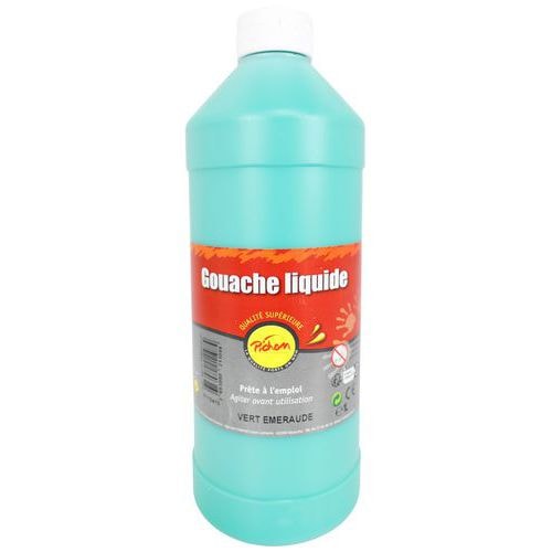 Flacon 1 litre gouache pichon avec bec verseur - vert émeraude - Image principale