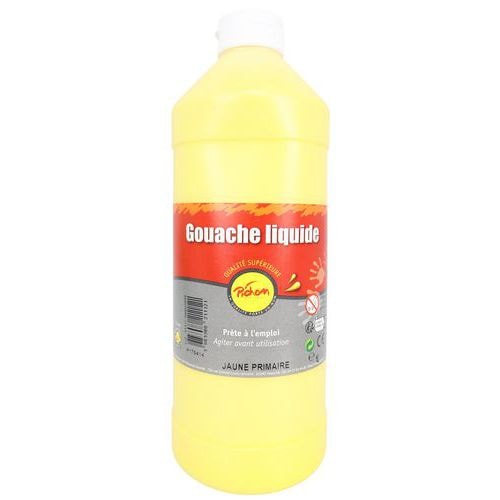 Flacon 1 litre gouache pichon avec bec verseur - jaune primaire - Image principale