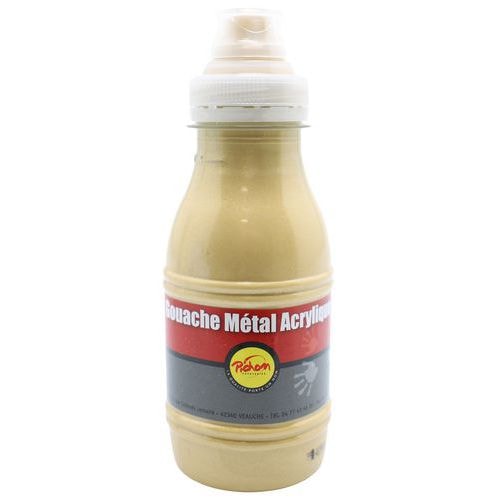 Flacon 250 ml gouache métal acrylique pichon - or - Image principale