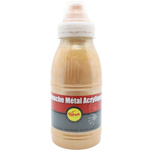 Flacon 250ml gouache métal acrylique pichon - or antique - Image principale