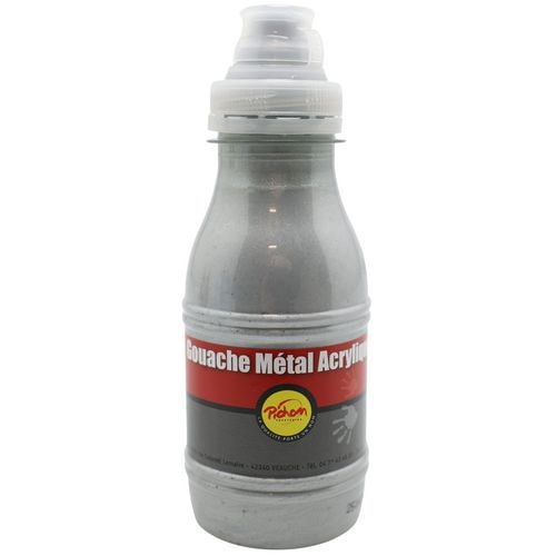 Flacon 250 ml gouache métal acrylique pichon - argent - Image principale