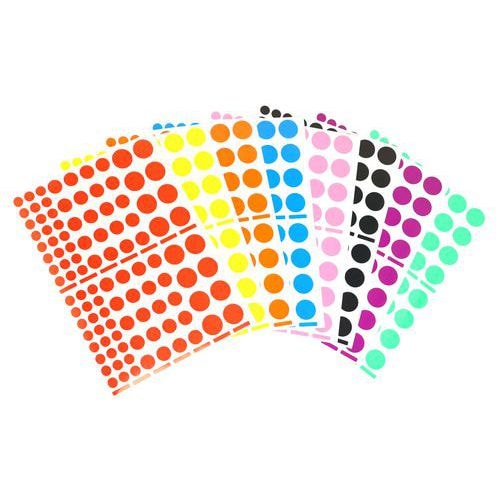 Pochette 40 feuilles gommettes (4150 gommettes) - rondes de différents diamètres - Image principale