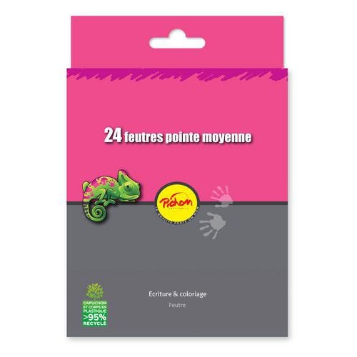 Pochette 24 feutres Pichon assortis pointe moyenne 2,7 mm - Image principale