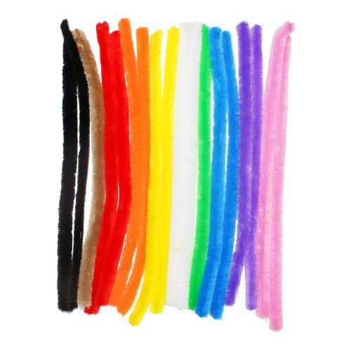 Sachet 18 chenilles Ø 15 mm assortis 30 cm - Image principale