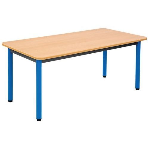 Table maternelle rectangulaire 4 pieds tube Lise - Image principale