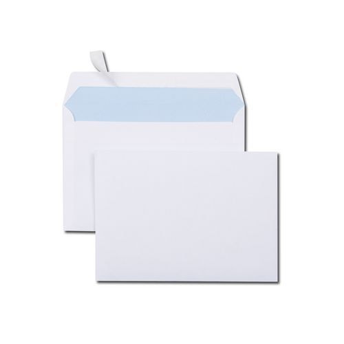 Boîte de 500 enveloppes blanches autocollantes siligom 80gr 114x162mm C6 - Image principale