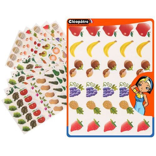 Pochette de 12 feuilles de 30 gommettes prédécoupées - Cleopatre - Image principale
