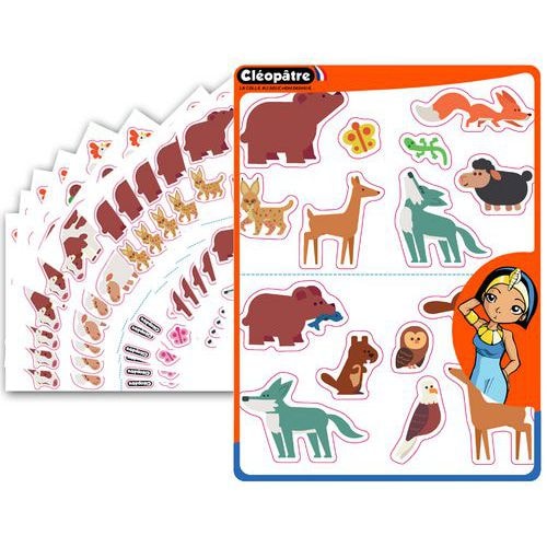 Assortiment 480 gommettes animaux - Cleopatre - Image principale