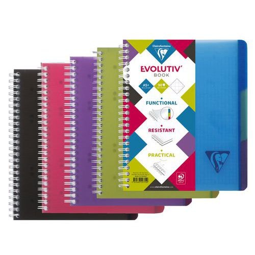 Linicolor Evolutiv'Book 16x21cm 180p Q.5x5 cadré perfo. 6 trous - Lot de 5 - Image principale