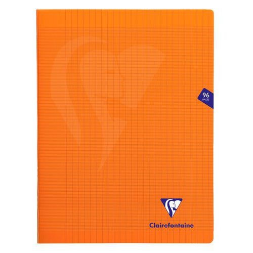 Mimesys cahier piqué polypro 24x32cm 96p séyès Orange - Lot de 10 - Image principale