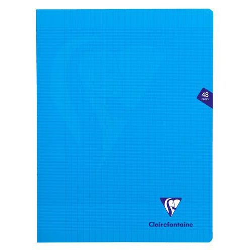 Mimesys cahier piqué polypro 24x32cm 48p séyès Bleu - Lot de 10 - Image principale