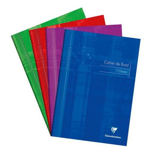 Cahier de bord piqué 21x29,7cm 48p 7 classes - Lot de 10 - Image principale
