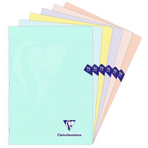 Mimesys PASTEL cahier piqué polypro 21x29,7cm 96p séyès coloris ass - Lot de 10 - Image principale