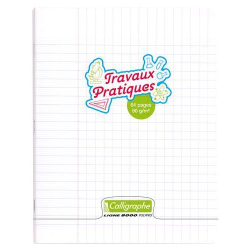 Calligraphe T.P. Cahier piqué incolore 17x22cm 64p séyès/uni 90g - Lot de 10 - Image principale