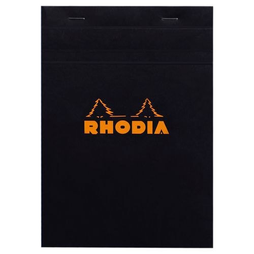 Bloc agrafé Rhodia BLACK N 16 14,8x21cm 80f Q.5x5 80g - Lot de 10 - Image principale