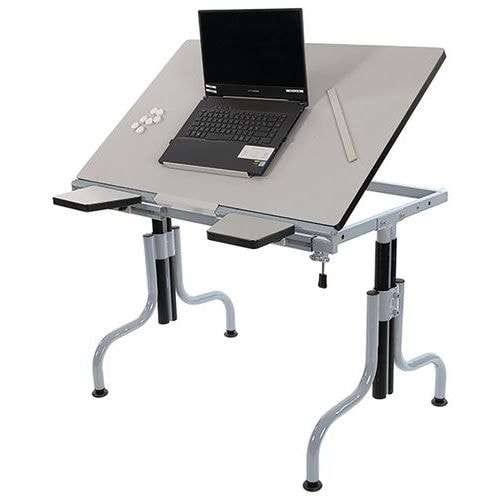 Table Demeter plateau inclinable T3 à T7 gris 9006 - Image principale